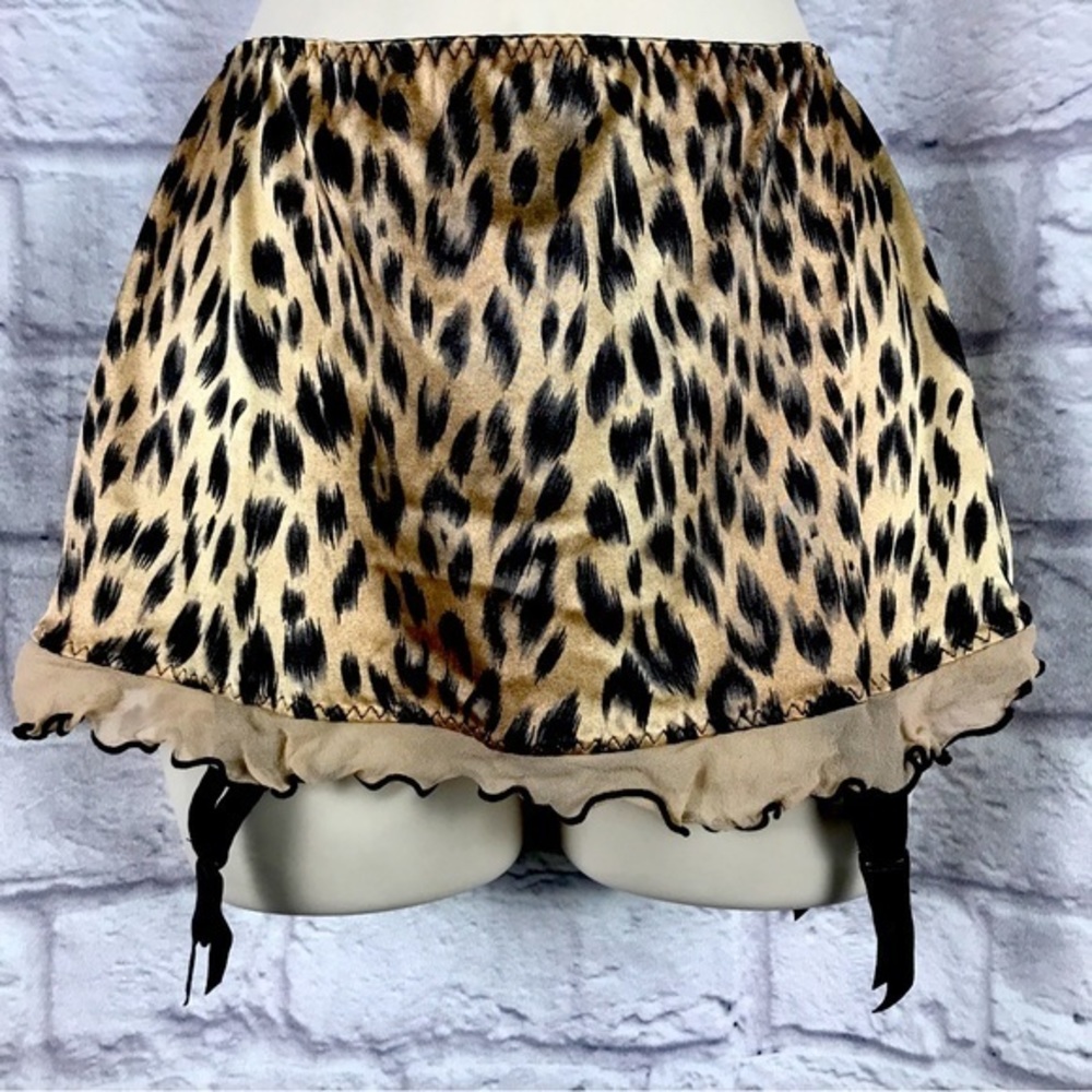 Vintage  Victoria’s Secret Satin‎ Garter Thong Skirt NWOT